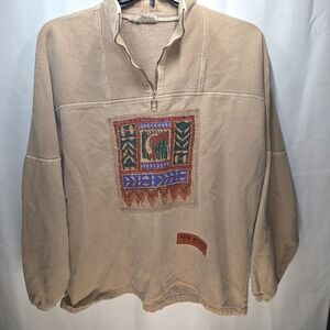 By Taylor American Original Women's Tan 1/4 Zip Medium Pullover New Mexico